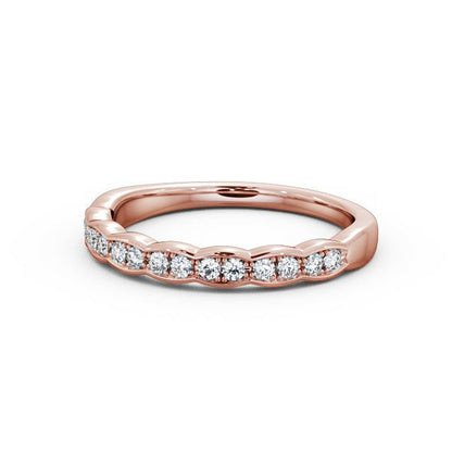The Grace Band — Round Lab Diamond Vintage Half Eternity Band IV