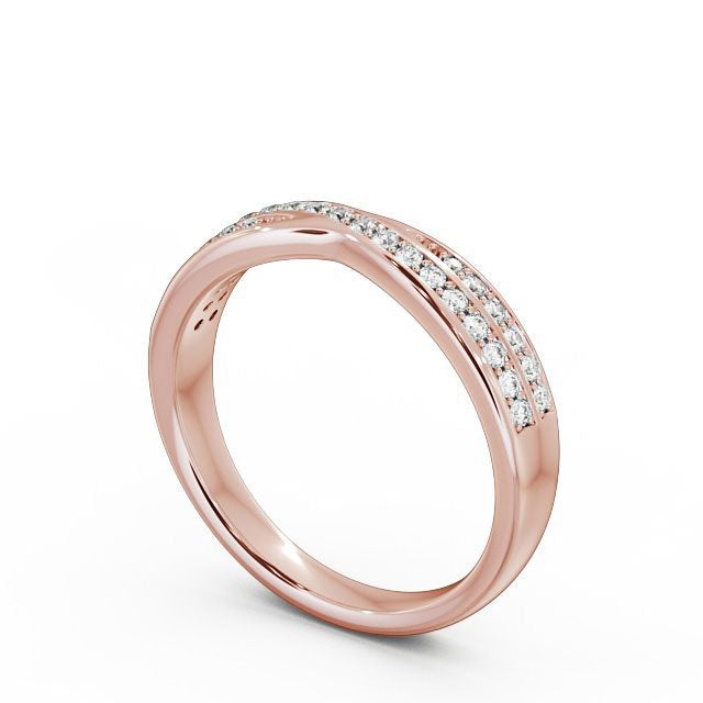 The Isla Band — Round Lab Diamond Cross-Over Half Eternity Band