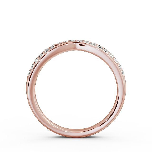 The Isla Band — Round Lab Diamond Cross-Over Half Eternity Band