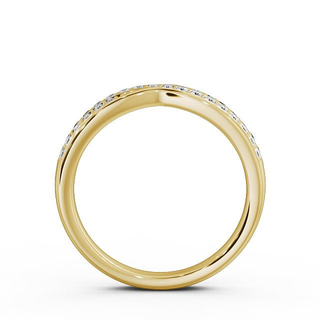 The Isla Band — Round Lab Diamond Cross-Over Half Eternity Band