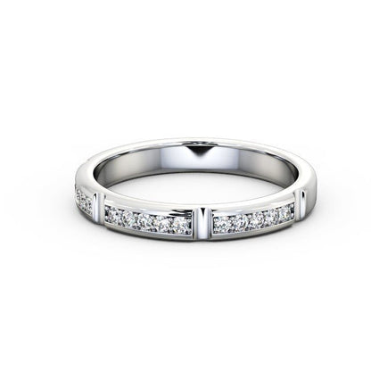 The Clara Band — Round Lab Diamond Classic Half Eternity Band
