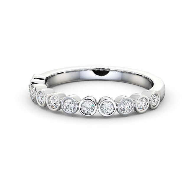 The Eva Band — Round Lab Diamond Bezel-Set Half Eternity Band