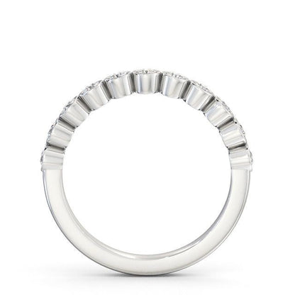 The Eva Band — Round Lab Diamond Bezel-Set Half Eternity Band