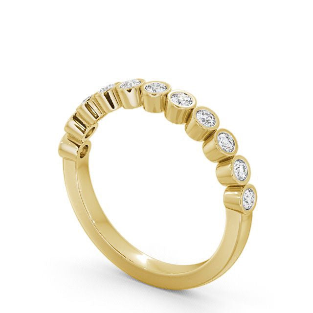 The Eva Band — Round Lab Diamond Bezel-Set Half Eternity Band