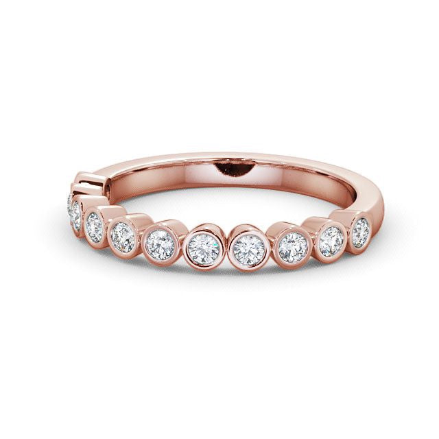 The Eva Band — Round Lab Diamond Bezel-Set Half Eternity Band