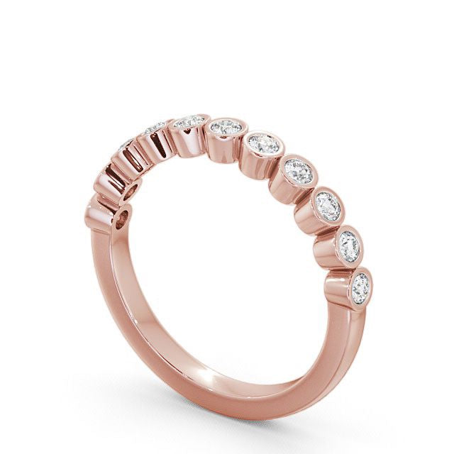 The Eva Band — Round Lab Diamond Bezel-Set Half Eternity Band