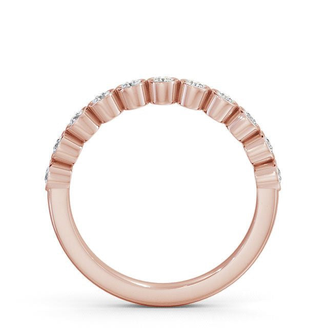 The Eva Band — Round Lab Diamond Bezel-Set Half Eternity Band
