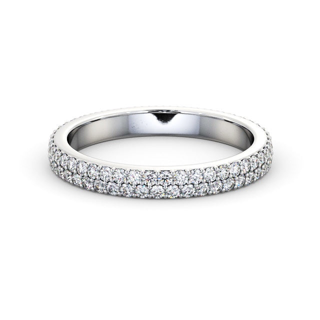 The Aurora Band — Round Lab Diamond Double Row Eternity Band