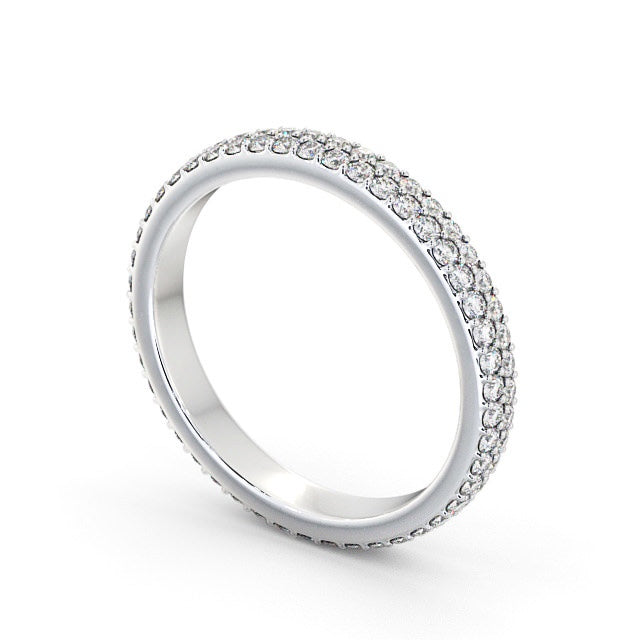 The Aurora Band — Round Lab Diamond Double Row Eternity Band