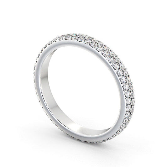 The Aurora Band — Round Lab Diamond Double Row Eternity Band