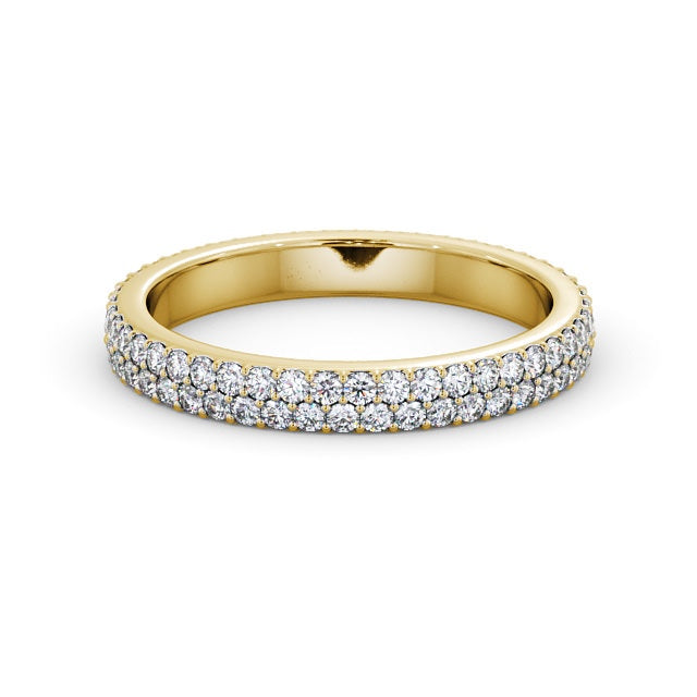 The Aurora Band — Round Lab Diamond Double Row Eternity Band