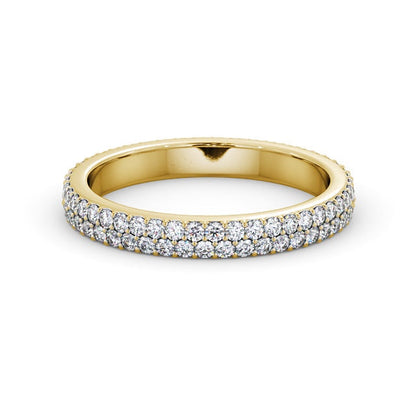 The Aurora Band — Round Lab Diamond Double Row Eternity Band
