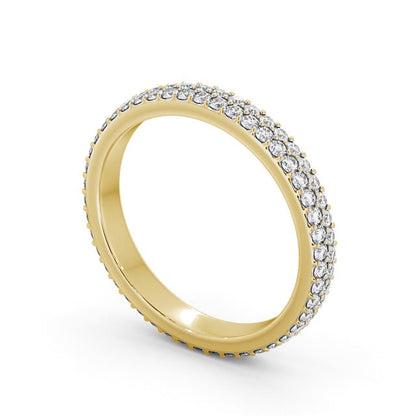 The Aurora Band — Round Lab Diamond Double Row Eternity Band