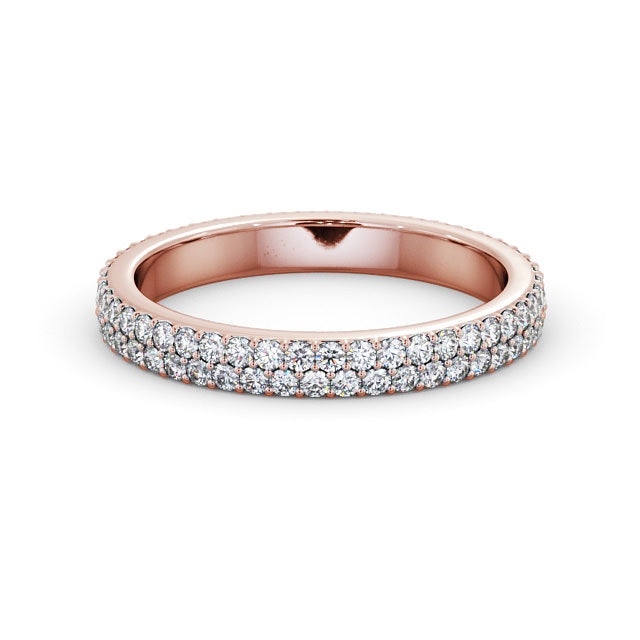 The Aurora Band — Round Lab Diamond Double Row Eternity Band