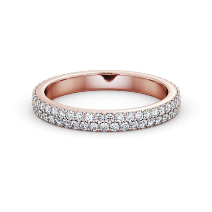 The Aurora Band — Round Lab Diamond Double Row Eternity Band