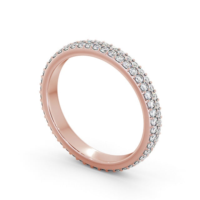 The Aurora Band — Round Lab Diamond Double Row Eternity Band