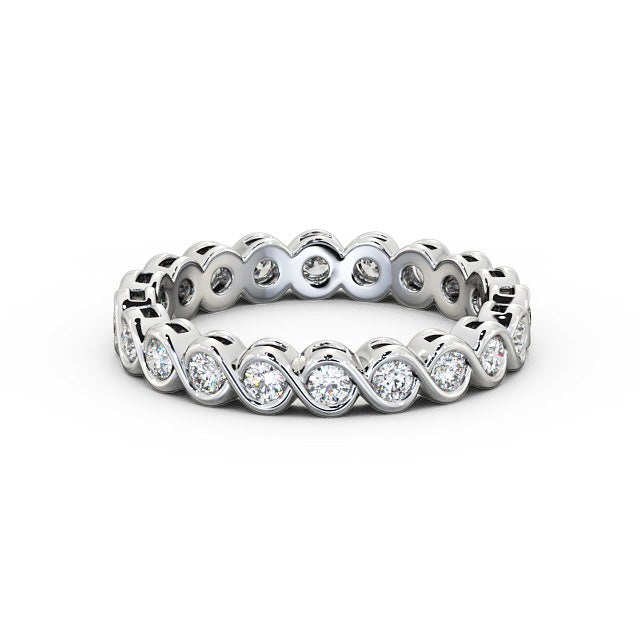 The Eva Band — Round Lab Diamond Bezel-Set Eternity Band