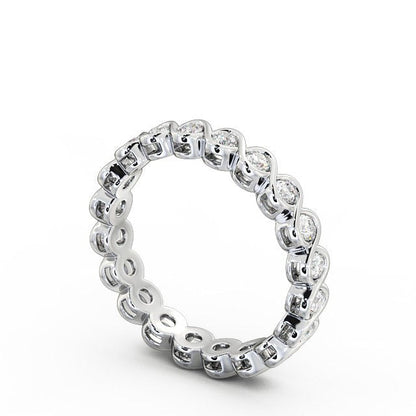 The Eva Band — Round Lab Diamond Bezel-Set Eternity Band
