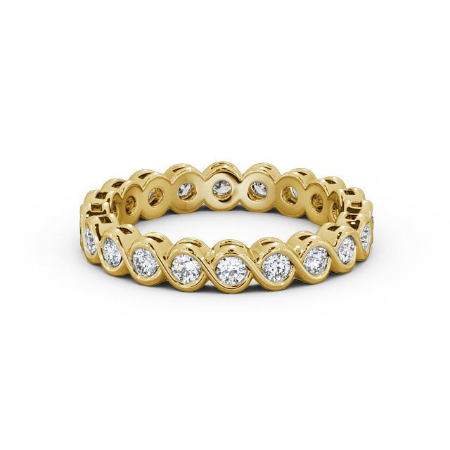 The Eva Band — Round Lab Diamond Bezel-Set Eternity Band