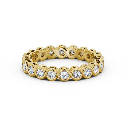 The Eva Band — Round Lab Diamond Bezel-Set Eternity Band