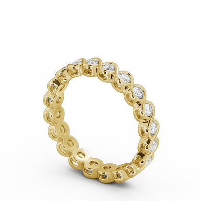 The Eva Band — Round Lab Diamond Bezel-Set Eternity Band