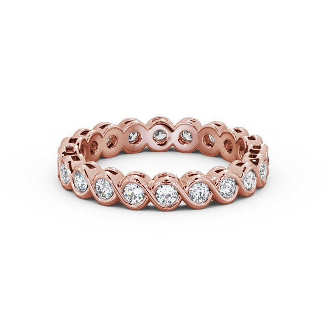 The Eva Band — Round Lab Diamond Bezel-Set Eternity Band