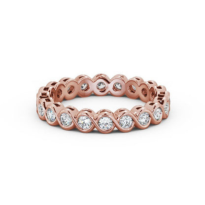 The Eva Band — Round Lab Diamond Bezel-Set Eternity Band