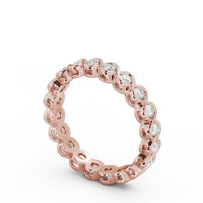 The Eva Band — Round Lab Diamond Bezel-Set Eternity Band
