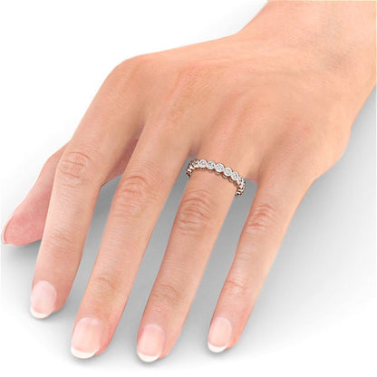 The Eva Band — Round Lab Diamond Bezel-Set Eternity Band