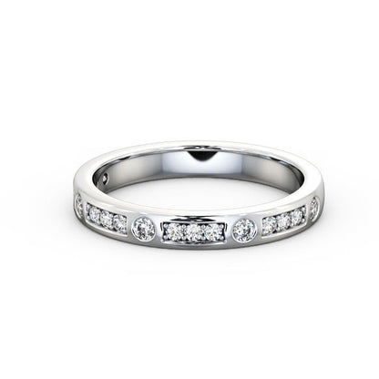 The Grace Band — Round Lab Diamond Vintage Half Eternity Band III