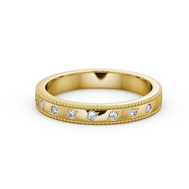 The Grace Band — Round Lab Diamond Milgrain Half Eternity Band