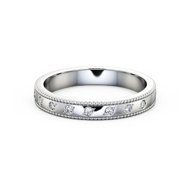 The Grace Band — Round Lab Diamond Milgrain Half Eternity Band