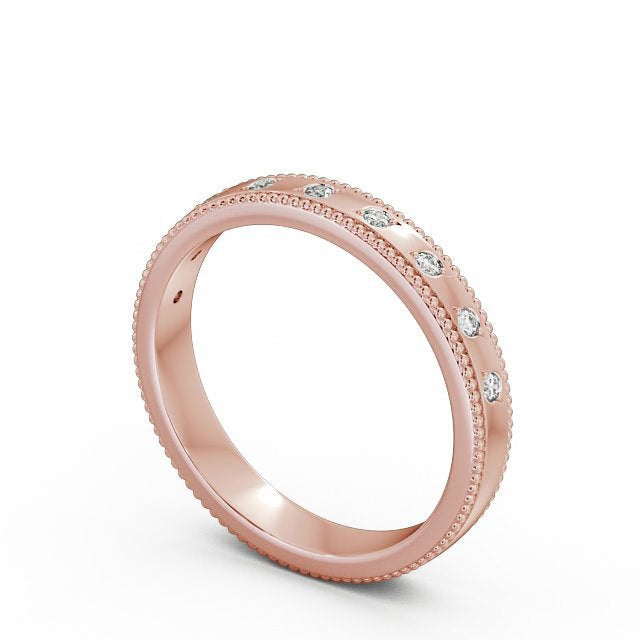 The Grace Band — Round Lab Diamond Milgrain Half Eternity Band
