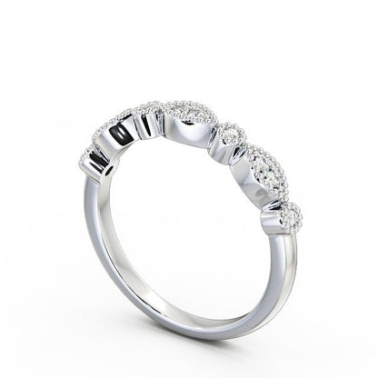 The Grace Band — Round Lab Diamond Vintage Half Eternity Band