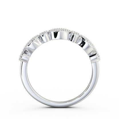The Grace Band — Round Lab Diamond Vintage Half Eternity Band