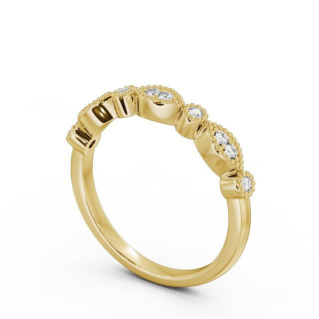 The Grace Band — Round Lab Diamond Vintage Half Eternity Band