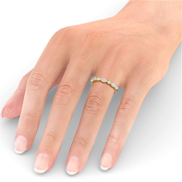 The Grace Band — Round Lab Diamond Vintage Half Eternity Band