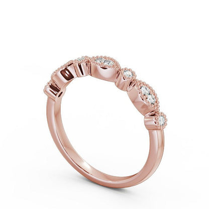 The Grace Band — Round Lab Diamond Vintage Half Eternity Band