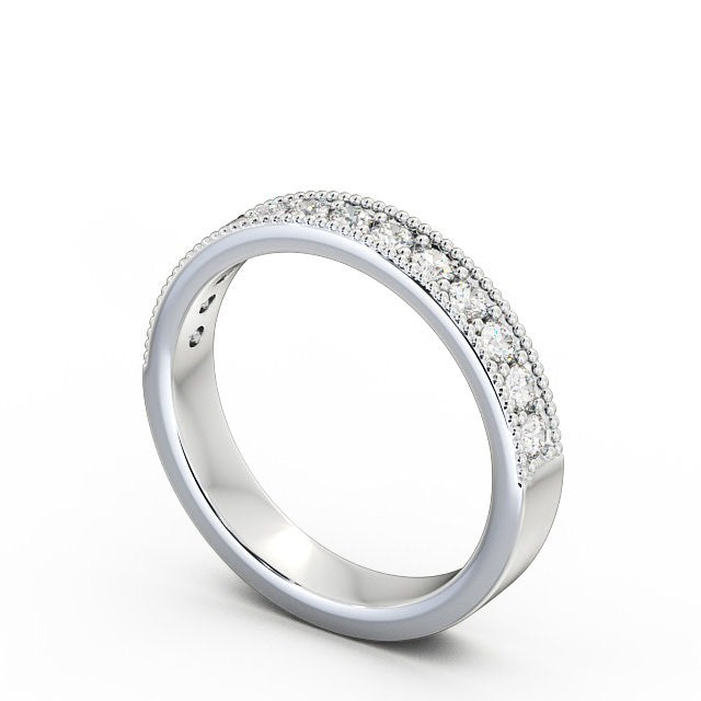 The Grace Band — Lab Diamond Vintage Milgrain Half Eternity Band