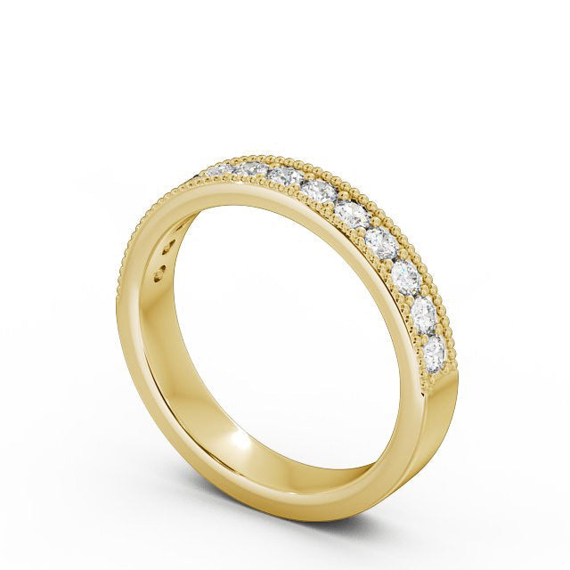 The Grace Band — Lab Diamond Vintage Milgrain Half Eternity Band