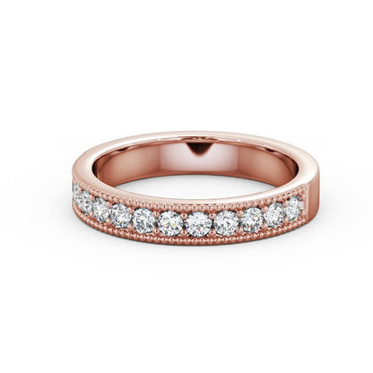 The Grace Band — Lab Diamond Vintage Milgrain Half Eternity Band