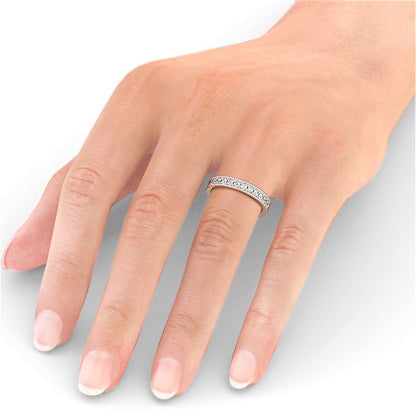 The Grace Band — Lab Diamond Vintage Milgrain Half Eternity Band