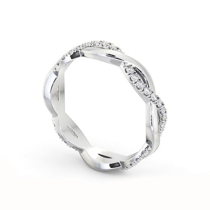 The Elise Band — Lab Diamond Twisted Eternity Band