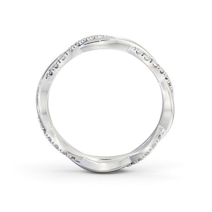 The Elise Band — Lab Diamond Twisted Eternity Band