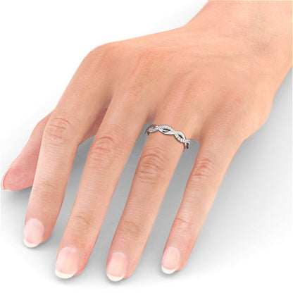 The Elise Band — Lab Diamond Twisted Eternity Band