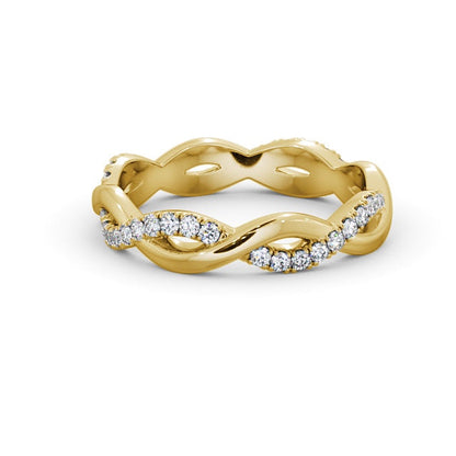 The Elise Band — Lab Diamond Twisted Eternity Band