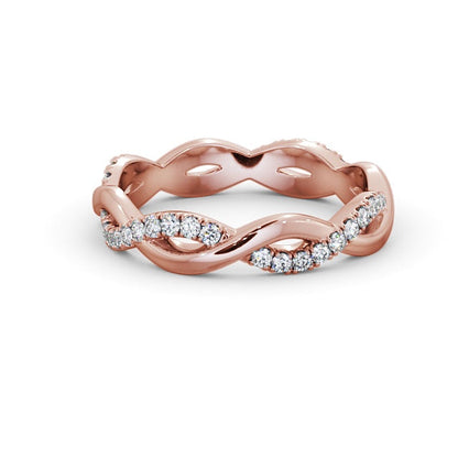 The Elise Band — Lab Diamond Twisted Eternity Band
